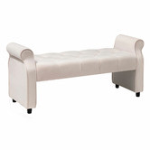 Naturally Provinicial Rogue Velvet Ottoman Bench