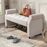 Naturally Provinicial Rogue Velvet Ottoman Bench