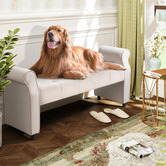 Naturally Provinicial Rogue Velvet Ottoman Bench