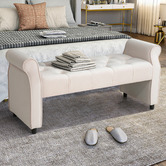 Naturally Provinicial Rogue Velvet Ottoman Bench