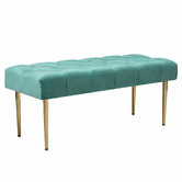 Naturally Provinicial Nattu Velvet Ottoman Bench