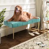 Naturally Provinicial Nattu Velvet Ottoman Bench