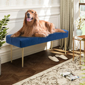 Naturally Provinicial Nattu Velvet Ottoman Bench