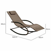 Naturally Provinicial Morris Teslin Outdoor Rocking Lounge Chair