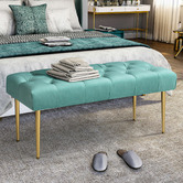 Naturally Provinicial Nattu Velvet Ottoman Bench
