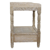 Naturally Provinicial French Country One Drawer Bedside Table With Pull Out Shelf