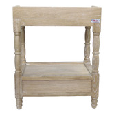 Naturally Provinicial French Country One Drawer Bedside Table With Pull Out Shelf