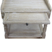 Naturally Provinicial French Country One Drawer Bedside Table With Pull Out Shelf