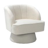 Naturally Provinicial Krishna Boucle Swivel Accent Chair