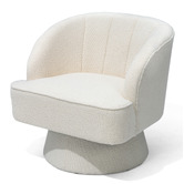 Naturally Provinicial Krishna Boucle Swivel Accent Chair