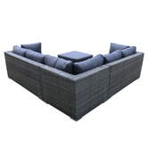Naturally Provinicial 5 Seater Stelian PE Rattan Outdoor Modular Lounge Set