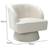 Naturally Provinicial Krishna Boucle Swivel Accent Chair