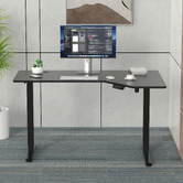 Naturally Provinicial 120cm Black Homer Sit &amp; Stand Desk