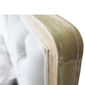 Naturally Provinicial Beige Leia Linen Bed Frame