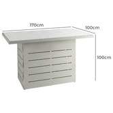 Naturally Provinicial Molly Aluminium Outdoor Bar Table