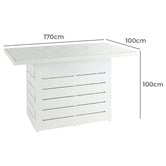 Naturally Provinicial Molly Aluminium Outdoor Bar Table
