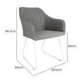 Naturally Provinicial Dimoo Upholstered Outdoor Dining Chairs