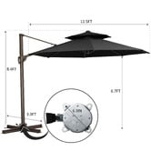 Naturally Provinicial 3.5m Kensley Round Cantilever Umbrella