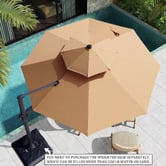 Naturally Provinicial 3.5m Kensley Round Cantilever Umbrella