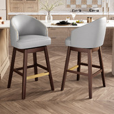 Naturally Provinicial 81cm Spencer Faux Leather Bar Stools