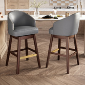 Naturally Provinicial 81cm Spencer Faux Leather Bar Stools
