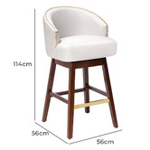 Naturally Provinicial 81cm Spencer Faux Leather Bar Stools