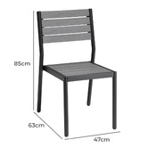 Naturally Provinicial Armless Sara Outdoor Dining Chairs