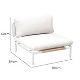 Naturally Provinicial Florence Outdoor Armless Lounge Chair