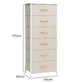 Naturally Provinicial Isobelle 6 Drawer Tallboy