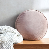 Linen House Toro Round Velvet Cushion