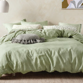 Linen House Wasabi Nimes Linen Quilt Cover Set
