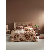Linen House Haze Pecan Cotton Quilt Cover Set