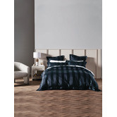 Linen House Navy Francesco Cotton-Blend Quilt Cover Set