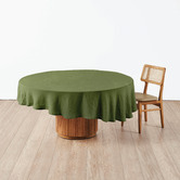 Linen House Moss Nimes Round Linen Tablecloth