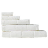Linen House Velour Stripe Cotton Bathroom Towels