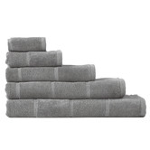 Linen House Velour Stripe Cotton Bathroom Towels