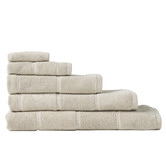 Linen House Velour Stripe Cotton Bathroom Towels