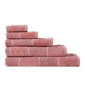 Linen House Velour Stripe Cotton Bathroom Towels