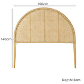 Linen House Caicos Rattan Bedhead