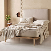Linen House Plain Dyed Cotton Flannelette Sheet Set