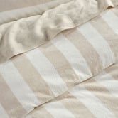 Linen House Natural Vintage Stripe Linen-Blend Quilt Cover Set