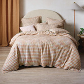 Linen House Clay Highland Cotton Quilt Cover Set