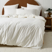 Linen House Snow Terra Organic Cotton Quilt Cover Set