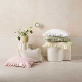 Linen House Nimes Ruffle Linen Cushion
