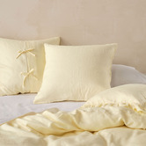 Linen House Lemon Nimes Linen European Pillowcase