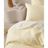 Linen House Lemon Nimes Linen Quilt Cover Set
