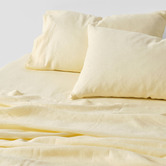 Linen House Lemon Nimes Linen Sheet Set