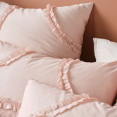 Linen House Pink Gianna Cotton Percale Quilt Cover Set