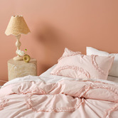 Linen House Pink Gianna Cotton Percale Quilt Cover Set