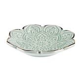 Linen House Green Porcelain Trinket Plate